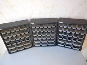 lot 44 image: 3-Husky Brand Nuts, Bolts, Screws, Etc. Organizers