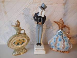 lot 67 image: 2-Beam Bottles Both Pitchers, 1-I.W. Harper Bottle Gentleman