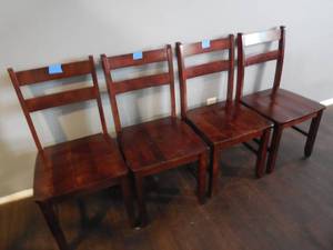 lot 86 image: 4-Wood Chairs Seat Height 18