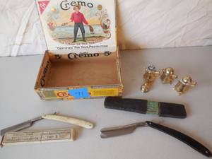 lot 91 image: 2-Antique Straight Razors