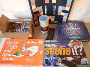 lot 96 image: Group Of Games & Box Full Of Baseball & Some Football Cards-Mostly 80s & 90s