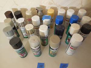 lot 100 image: 25 Full Cans Of Spray Paint-Mixture Of Colors-Never Used
