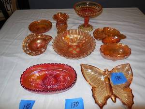 lot 130 image: Group Of Depression Glass
