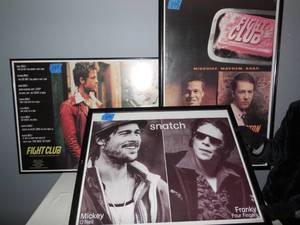 lot 145 image: 3-Movie Posters Snatch & 2-Fight Club