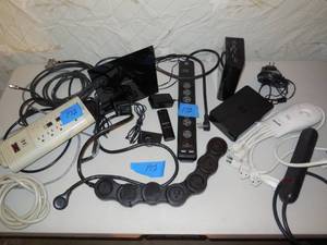 lot 172 image: Box Lot Of Netgear, WD Routers, Projectx, Power Strips, Surge Protectors & Some Longer Coaxial Cables