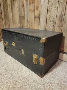 lot 44 image: Antique Wardrobe Steamer Trunk