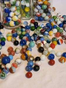 lot 34 image: Retro Agate Glass Marbles