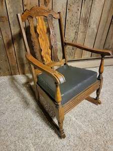 lot 102 image: Rustic Antique Rocking Chair