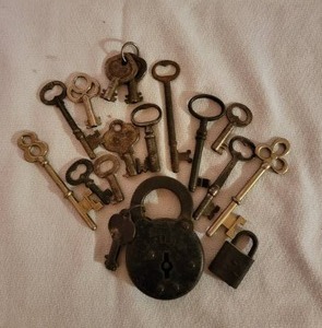 lot 96 image: Fun Antique Key Collection
