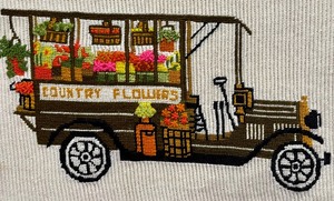 lot 131 image: Fabulous Unframed Hand Stitched Art