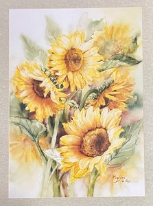 lot 163 image: Sunflowers Framed Print by Mylene de Kleijn