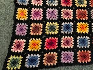 lot 54 image: Handmade Vibrant Colors Afghan