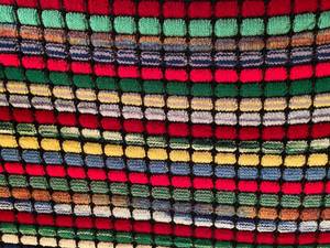 lot 55 image: Handmade Vibrant Colors Afghan