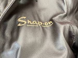 lot 212 image: Snap On Lined Leather Jacket