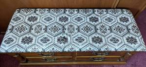 lot 29 image: Needlepoint Topped Cedar Chest