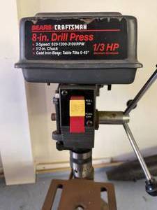lot 251 image: Craftsman 8 Inch 13 Horsepower Drill Press