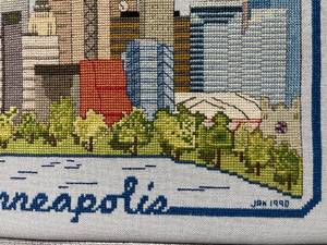 lot 288 image: 1990 Minneapolis Needlepoint Piece