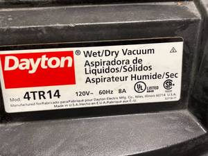 lot 382 image: Dayton Wet  Dry Shop Vac
