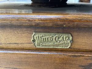 lot 389 image: Vintage Ice Box Style Accent Table by White Clad
