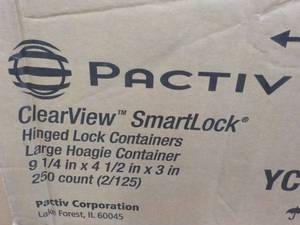 Case of Pactiv ClearView Smart Lock...