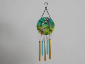 Hummingbird Glass Wind Chime...