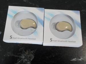 2 Smart Bluetooth Headsets in Beige...
