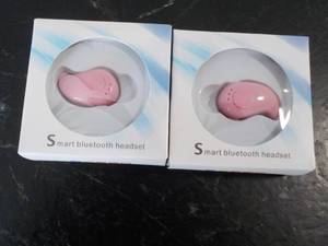 2 Smart Bluetooth Headsets in Pink...