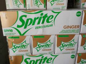 4 - 12 packs Sprite Ginger Zero Sug...