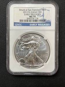 2011-S Silver Eagle MS70