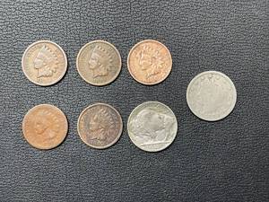 Buffalo Nickel, Indian Head Cents, and Liberty Nickel