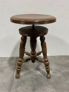 Vintage Stool with Adjustable Screw Seat
