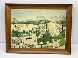 Grandma Moses Framed Picture