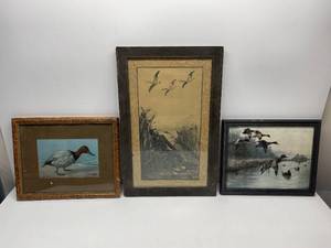 3 Vintage Wildlife Prints