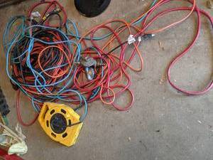 lot 14 image: Large Lot of Extension Cords, and P...