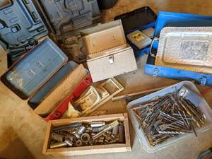 lot 20 image: Toolboxes, Drill Bits, and More S...