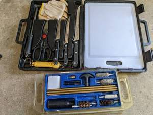 lot 82 image: Shotgun Cleaning Kit, and Gone Fish...