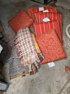 lot 119 image: (8) Patio Chair Cushions, and Large...