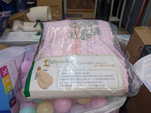 BABYINABAG Baby Sleeping Bag and Sack, Pink Plush Minky Dot, Medium