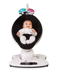 4moms mamaRoo 4 Multi-Motion Baby Swing, Bluetooth Baby Rocker, Black