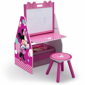 Disney Minnie Mouse Activity Center - Easel Desk wStool & Toy Organizer