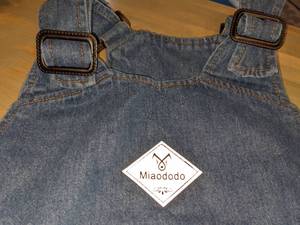 Miaododo Dog Jean Overalls, XL