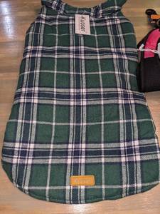 Dog Coat, Flannel Vest & Collar