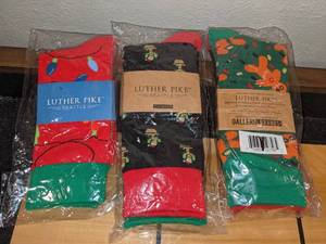 Luther Pike Seattle Christmas Fun Socks For Men - 5 Pair
