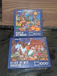 2 HXMARS Halloween Themed Puzzles, 500 & 1,000 Pieces