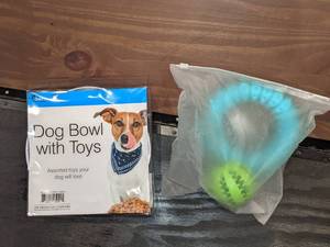 Dog Bowl wToys & Extra Toys