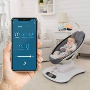 4moms� mamaRoo 4 Multi-Motion Baby Swing, Bluetooth Baby Rocker , Grey
