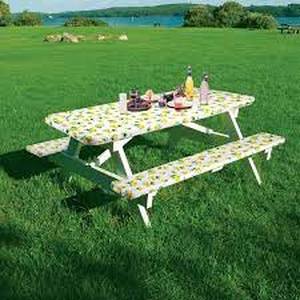 (2) Ideaworks Stretch Fit 3 Piece Picnic Table Cover Sets