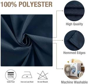 (2) VEEYOO Rectangle Tablecloth, 60 x 120, Navy