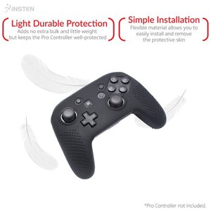 (3) Protective Soft Silicone Skin CasesCovers for Nintendo Switch Pro Controllers, Black