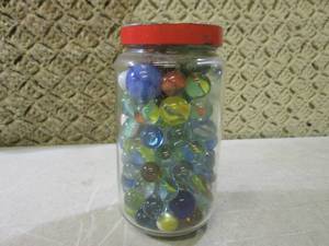 lot 32 image: (BSB) Jar of Marbles with Shooter...